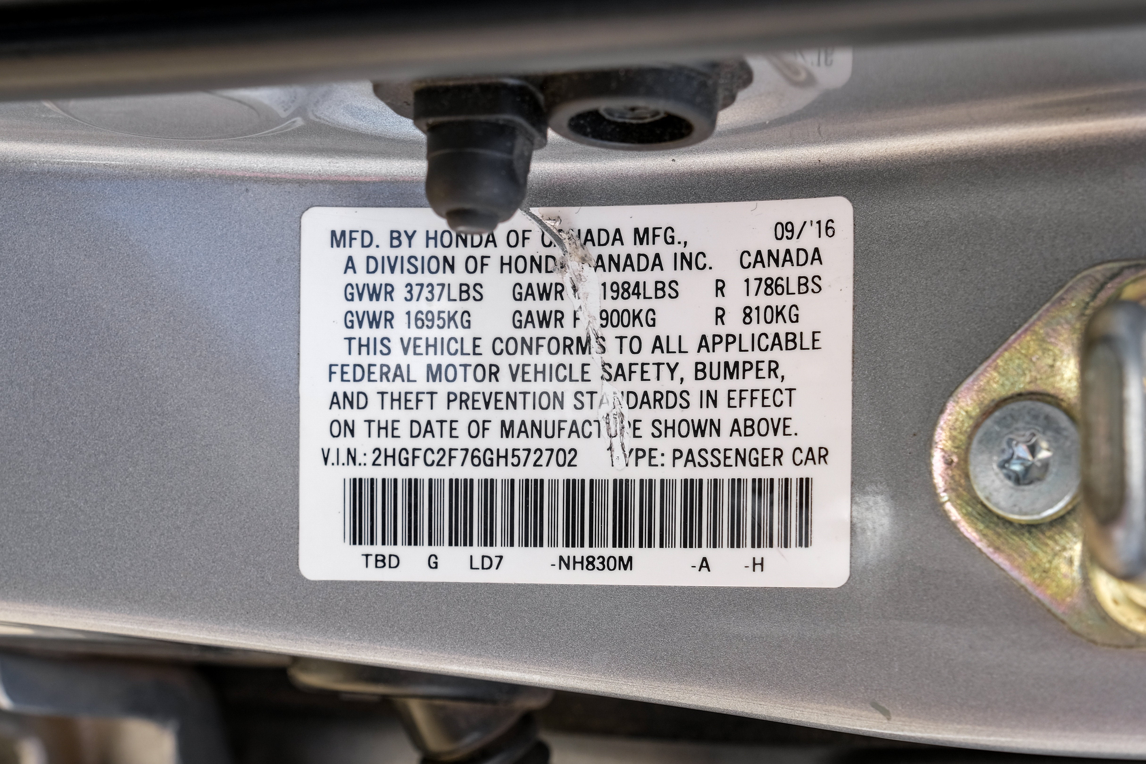 2016 Honda Civic EX