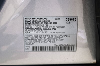 2022 Audi e-tron Sportback S line Prestige quattro