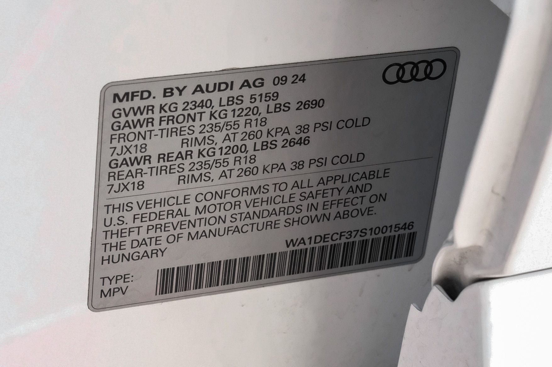 2025 Audi Q3 Premium S Line quattro