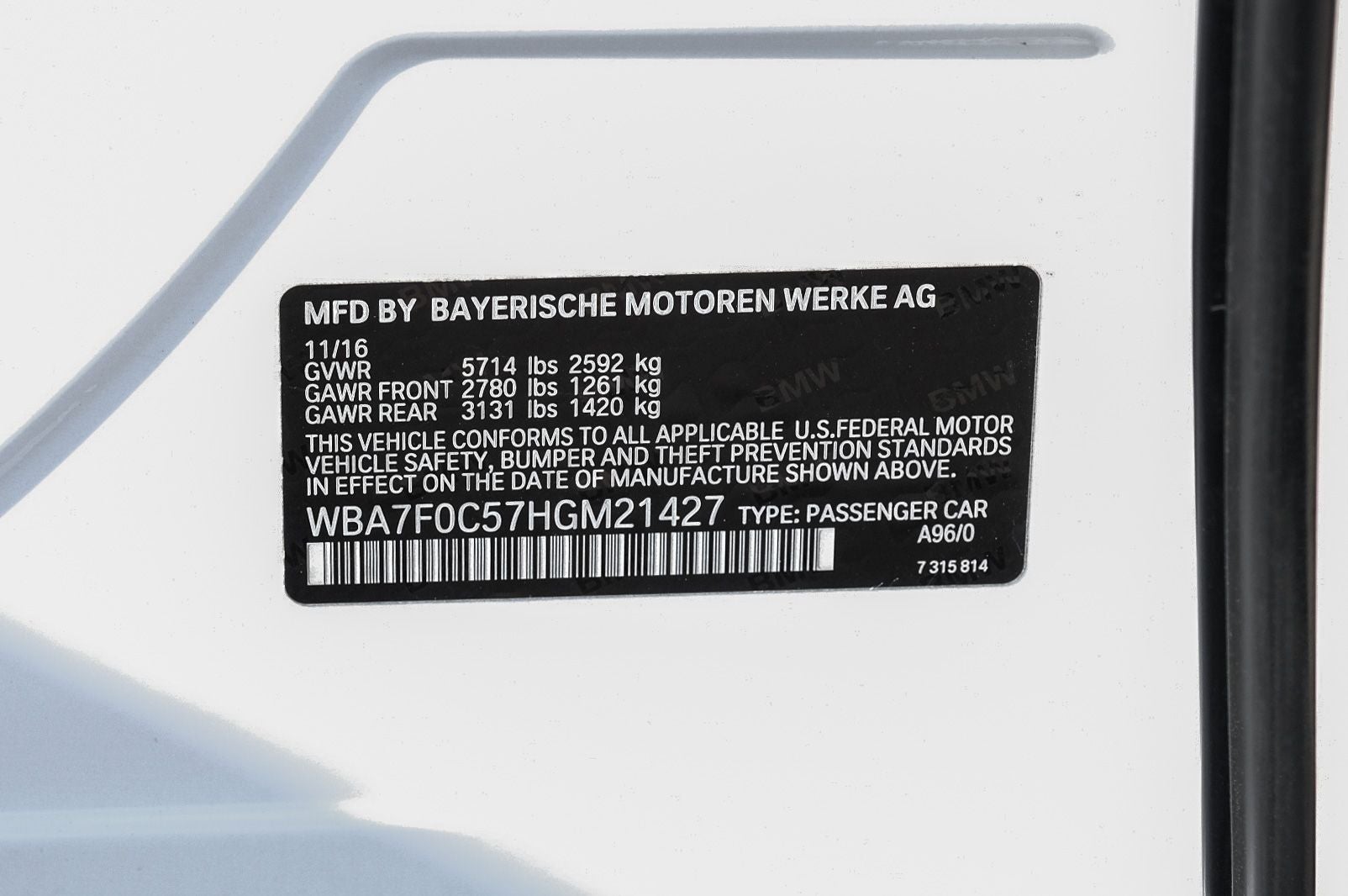 2017 BMW 7 Series 750i