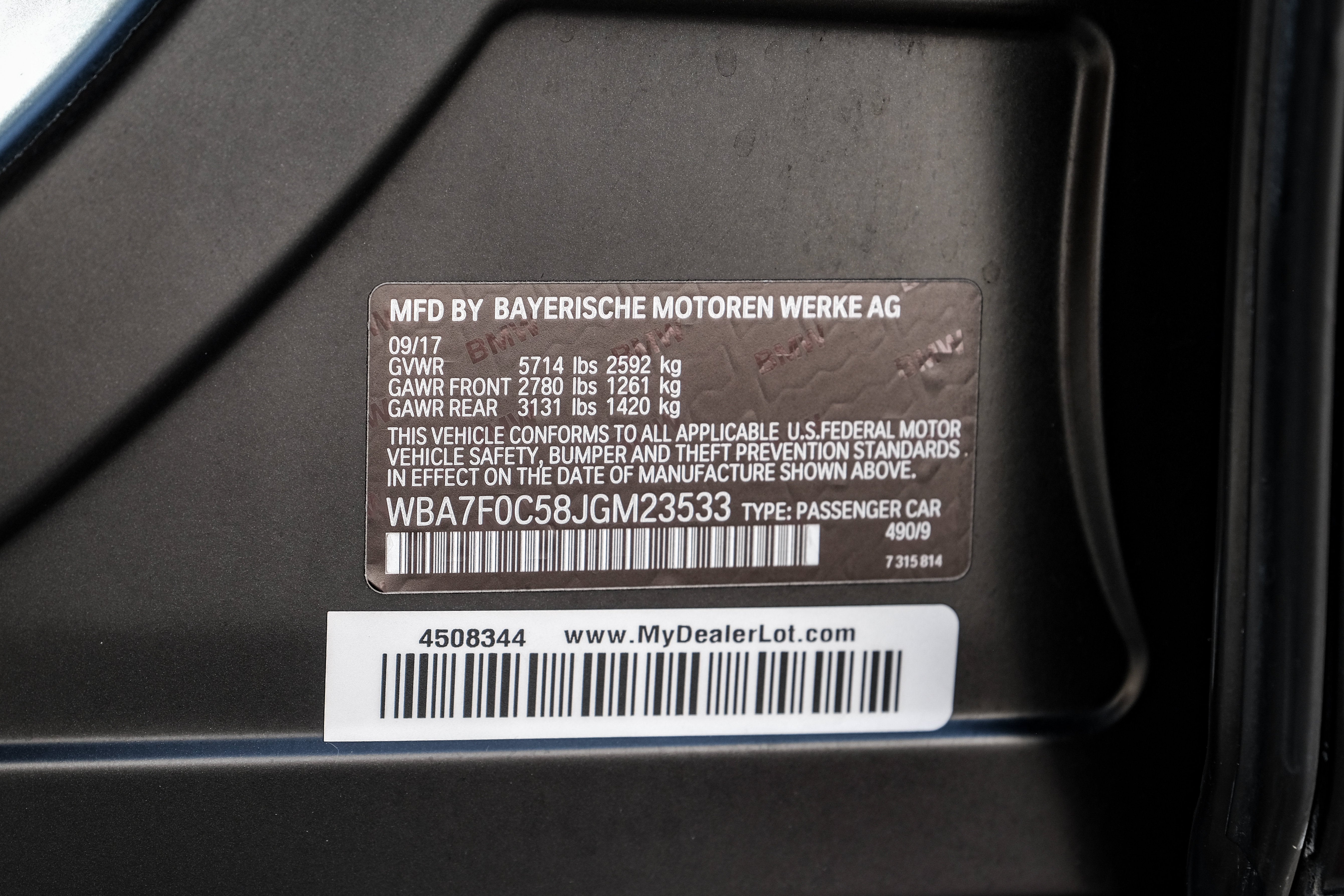 2018 BMW 7 Series 750i