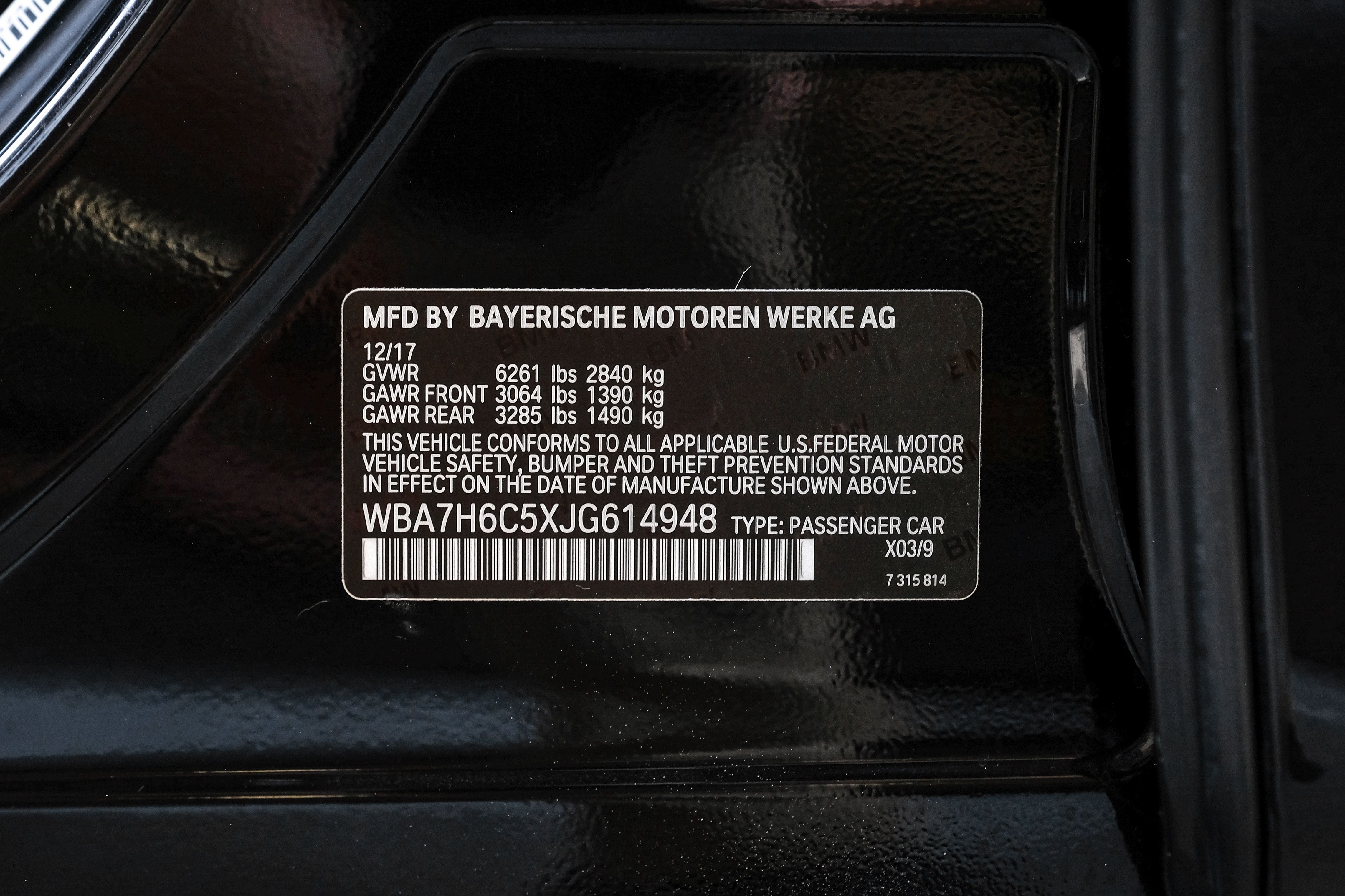 2018 BMW 7 Series M760i