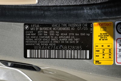 2005 BMW 6 Series 645Ci