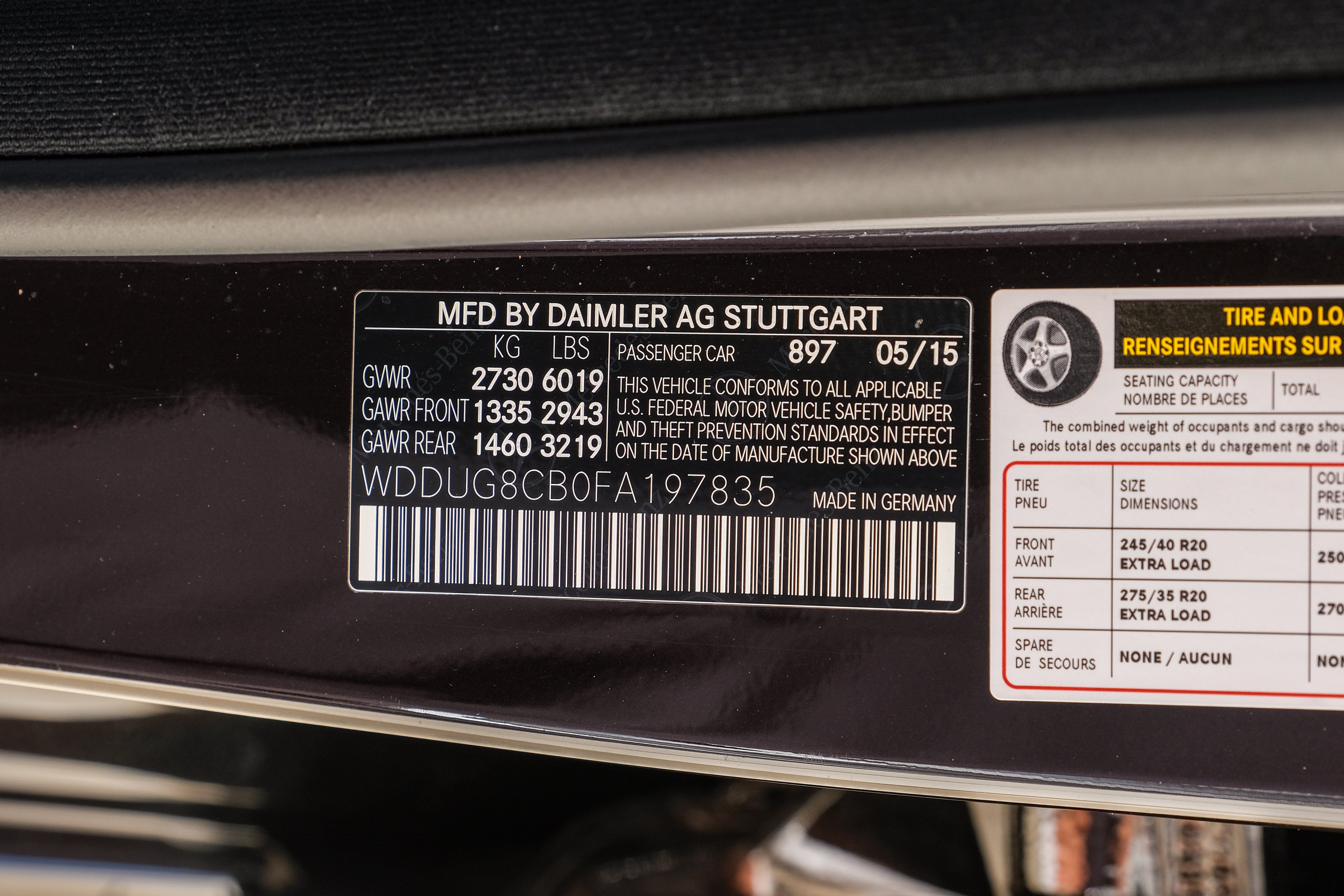 2015 Mercedes-Benz S-Class S 550