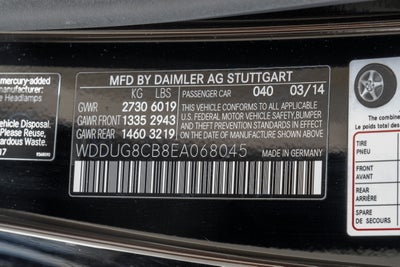 2014 Mercedes-Benz S-Class S 550 Base